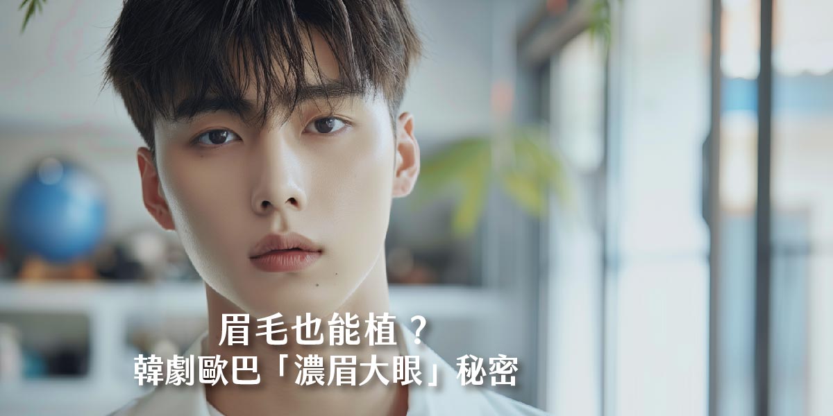 眉毛也能植?韓劇歐巴的「濃眉大眼」秘密,植眉手術讓您擁有明星電眼黃智威醫師