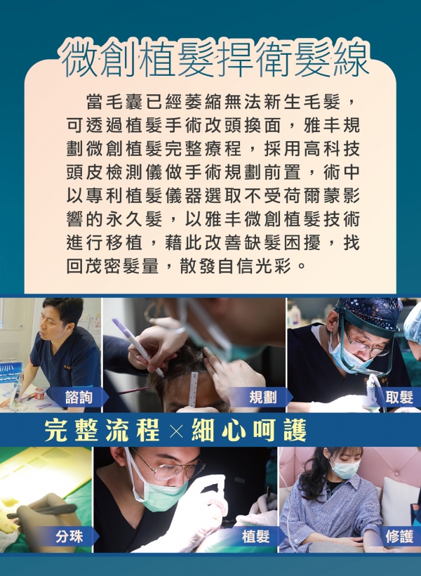 雅丰美人誌85期｜F.U.E 無痕微創植髮2