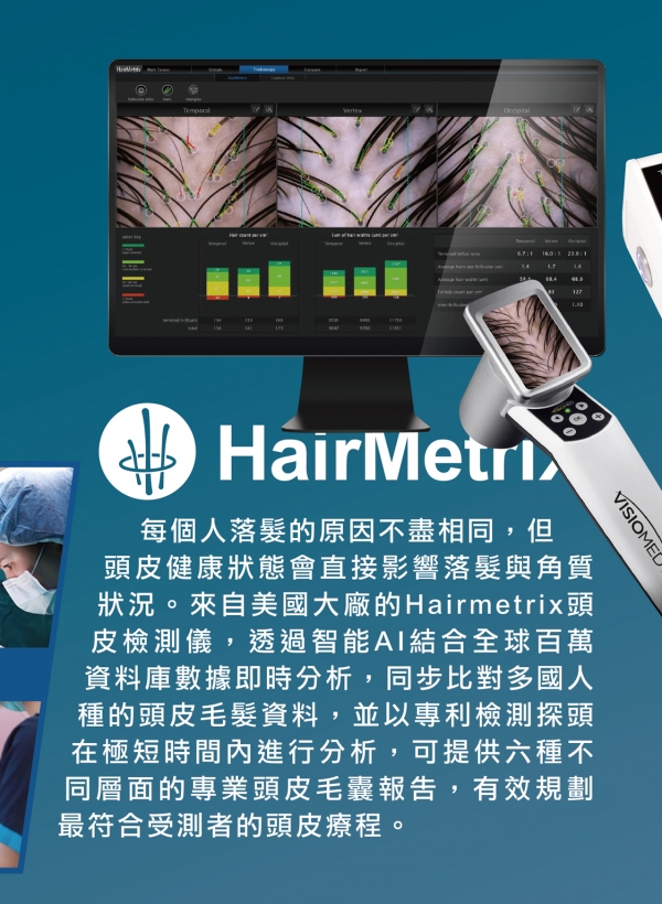 雅丰美人誌85期｜F.U.E 無痕微創植髮-頭皮檢測儀