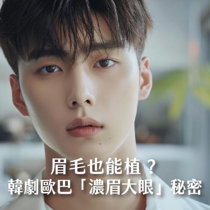 眉毛也能植？韓劇歐巴的「濃眉大眼」秘密，植眉手術讓您擁有明星電眼黃智威醫師 