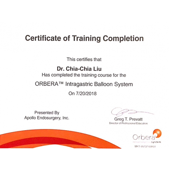 Orbera Certification